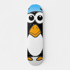 Skateboard Personalizado pingüino lindo azul ilustrado