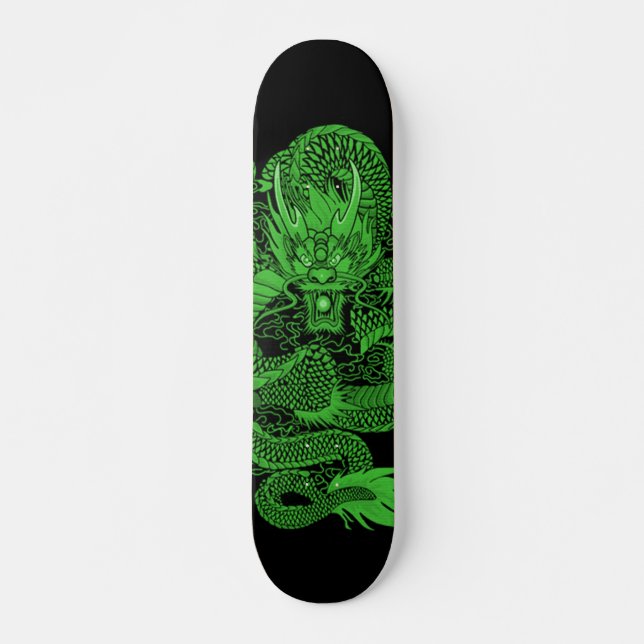 Skateboard Personalizado Pro de elementos del dragón de esmer (Anverso )