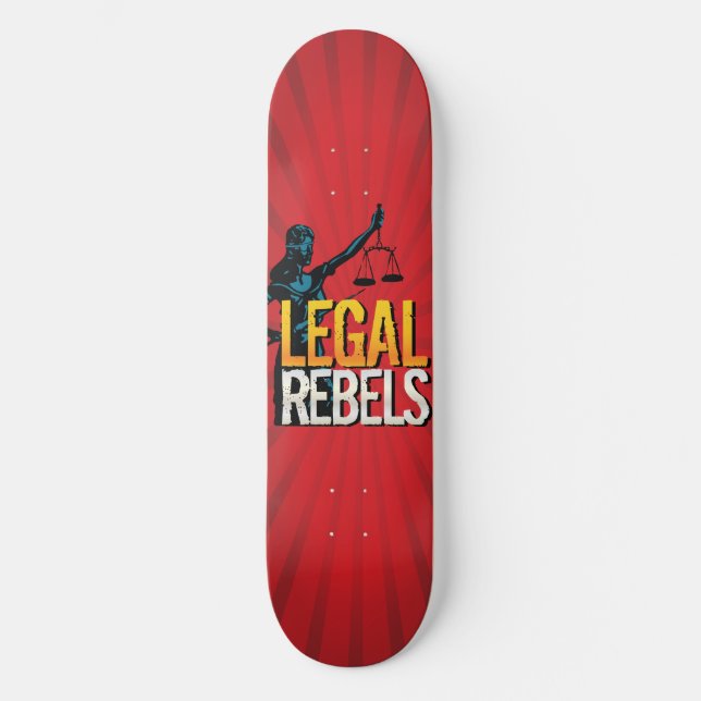 Skateboard Personalizado Rebeldes legales Starburst Skateboar (Anverso)