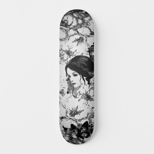 Skateboard Personalizado Resumen Diseño inspirado en el arte  (Anverso)