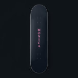 Skateboard Personalizado rosa de la marina profunda<br><div class="desc">Patineta de personalizado rosa de la marina. Código de color hexadecimal #111924</div>
