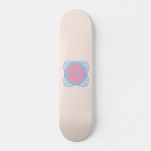 Skateboard Personalizado rosa y azul 