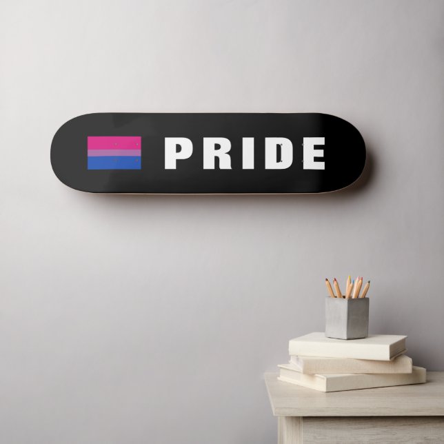 Skateboard Personalizado Texto Bandera del Orgullo Arcoiris L (Arte de pared (horz))