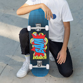 Skateboard Personalizado Vintage Comic Book Pop Art Style BAM