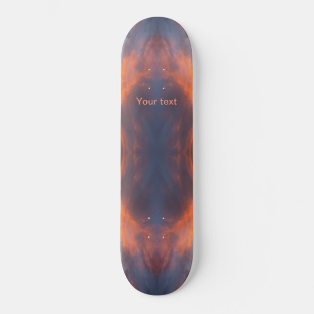 Skateboard Personalizar el diseño de naranja azul (Anverso)