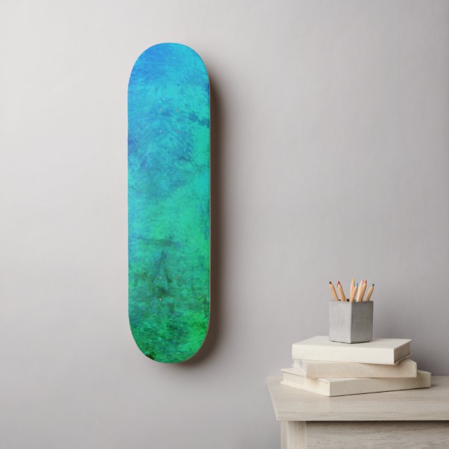 Skateboard Pescado abstracto (Arte de la pared)