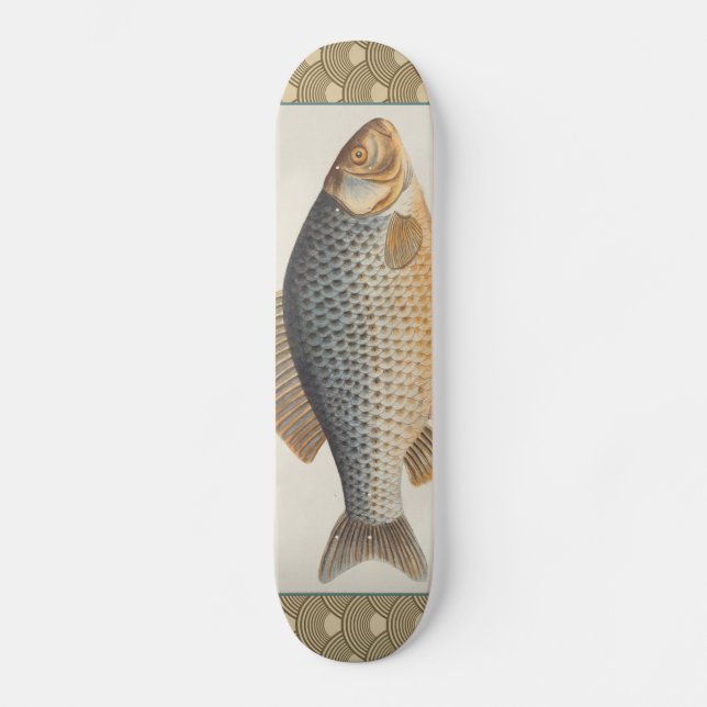 Skateboard Pescado de carpa pescar pintura de agua dulce (Anverso)