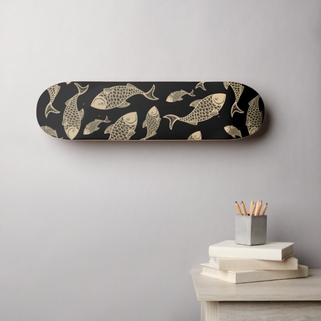 Skateboard Pescado de Galilea  (Arte de pared (horz))