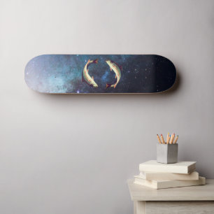 Skateboard Pescado divertidísimo en galaxia