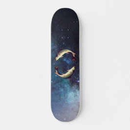Skateboard Pescado divertidísimo en galaxia
