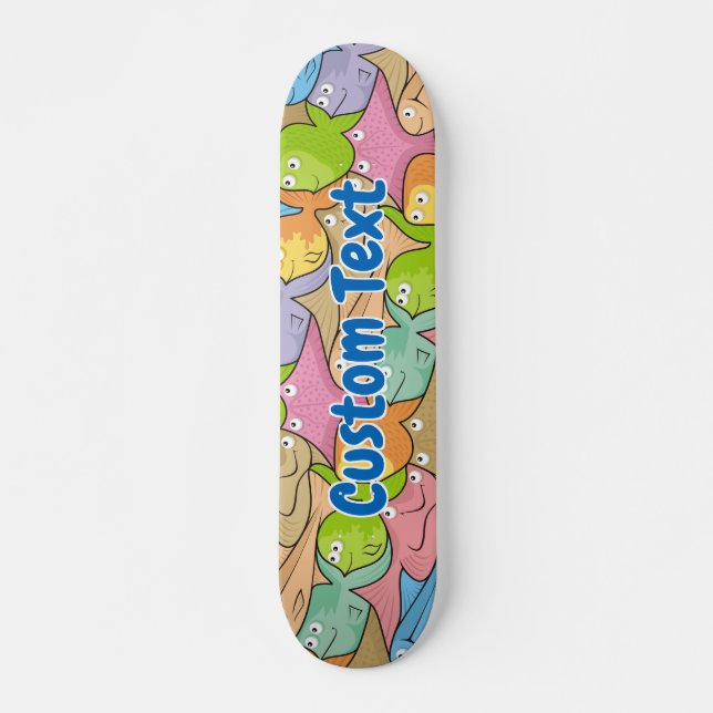Skateboard Pescado personalizado en la cubierta de patinaje (Anverso )