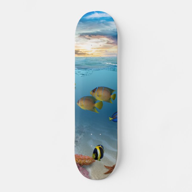 Skateboard Pescado tropical del arrecife de coral submarino o (Anverso)