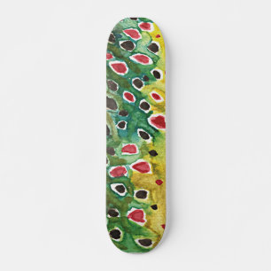 Skateboard Pescador deportivo de pesca de trucha marrón