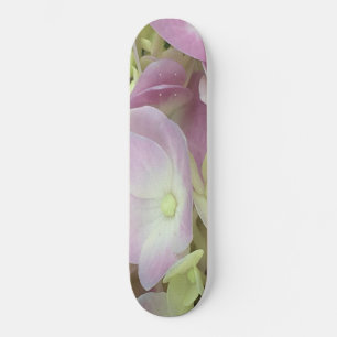 Skateboard Pétalos de hidrangea rosados y blancos antiguos y 