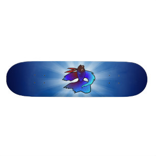 Skateboard Pez Betta de Dibujos Animados / Pez de Combate Sia