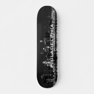 Skateboard Philly night b/w