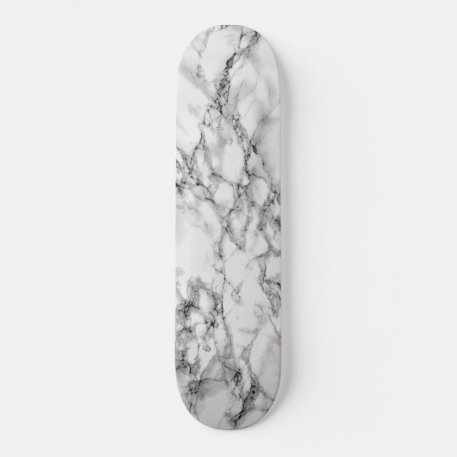 Skateboard Piedra de mármol blanco de moda (Anverso)