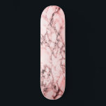 Skateboard Piedra de mármol blanco de moda - Rosa<br><div class="desc">Piedra de mármol blanco de moda</div>