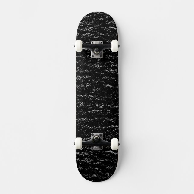 Skateboard Piedra negra y plateada (Anverso)
