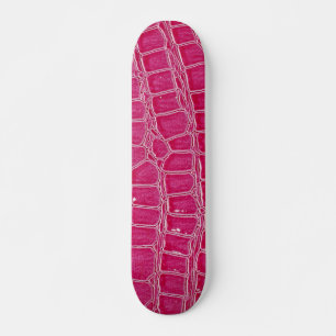 Skateboard Piel de cocodrilo rosado caliente Faux Mini Skateb