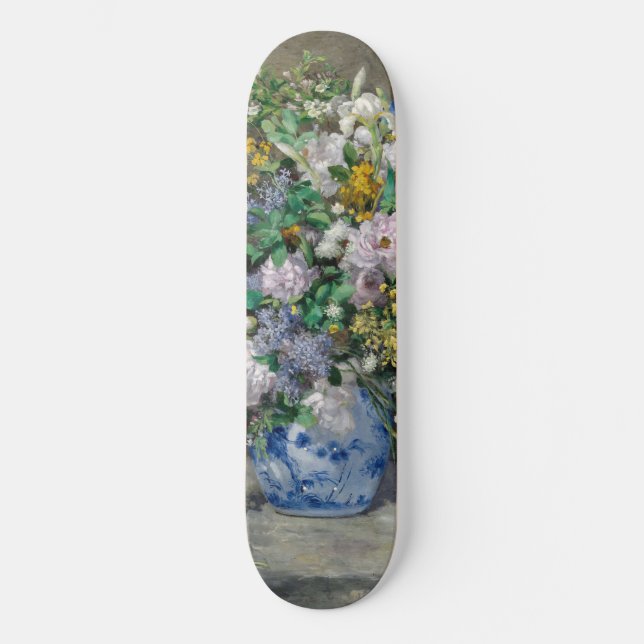 Skateboard Pierre-Auguste Renoir - Bouquet de primavera (Anverso)