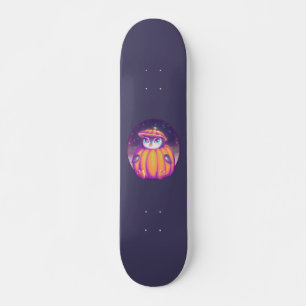 Skateboard Piguín De Calabaza Cortado En Dibujo De Nieve