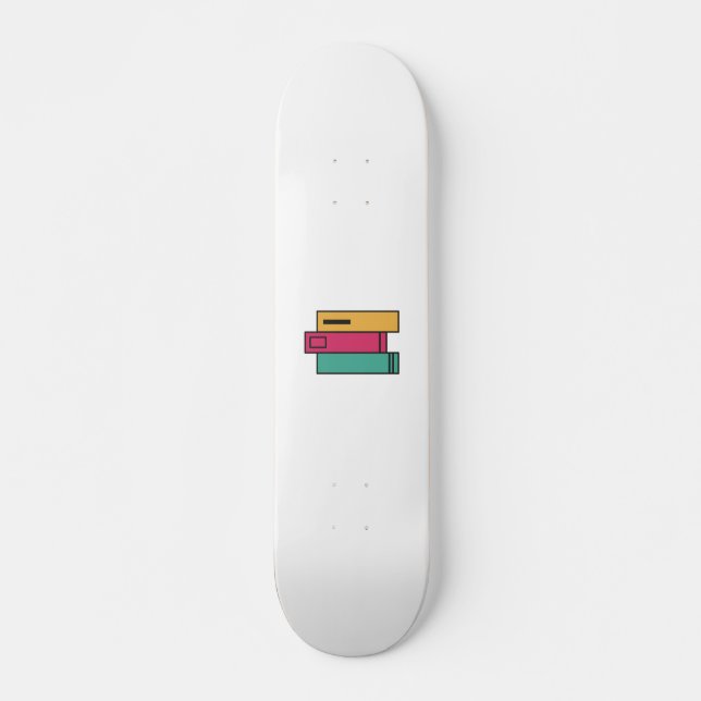 Skateboard pila de libros (Anverso )
