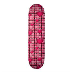 Skateboard Pila rosada con los corazones