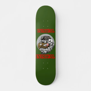 Skateboard Piloto De Pájaros Inígicos En La Cubierta