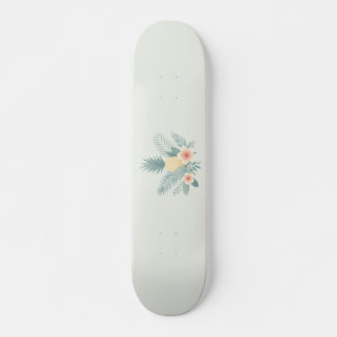 Skateboard Piña floral y Hawaiana