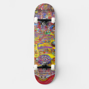Skateboard Pinball "Court Jester Yellow"