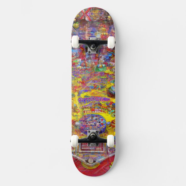 Skateboard Pinball "Court Jester Yellow" (Anverso)