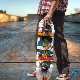 Skateboard Pincel abstracto audaz: diseño de línea directa