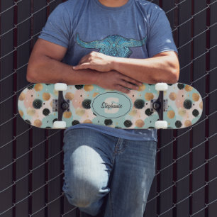 Skateboard Pincel abstracto moderno y patrón de punto de polk