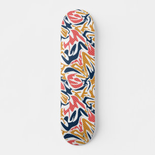 Skateboard Pincel moderno abstracto y sin inconvenientes mult