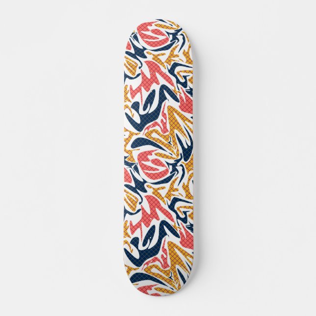 Skateboard Pincel moderno abstracto y sin inconvenientes mult (Anverso )