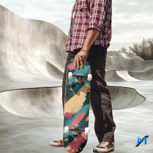 Skateboard Pincel negrita - Minimalista abstracto oscuro