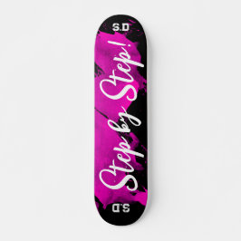 Skateboard Pincel negro rosado