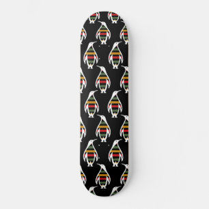 Skateboard Pingüino de estilo retro colores vintage amante de