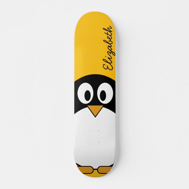 Skateboard Pingüino Personalizado moderno (Anverso )