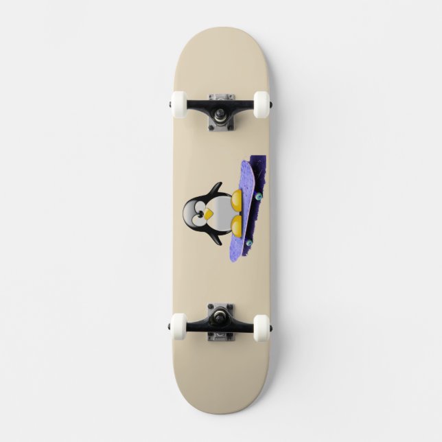 Skateboard Pingüino Skateboarder (Anverso)