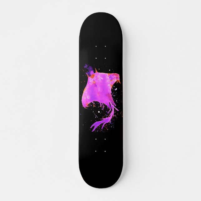 Skateboard Pink Manta Ray (Anverso )