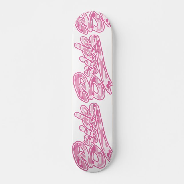 Skateboard Pink Military Bride Camouflage (Anverso )