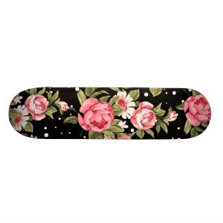 Skateboard Pink Puny Peonies