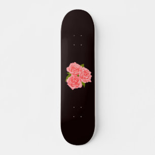 Skateboard Pink roses