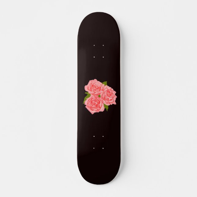 Skateboard Pink roses (Anverso )
