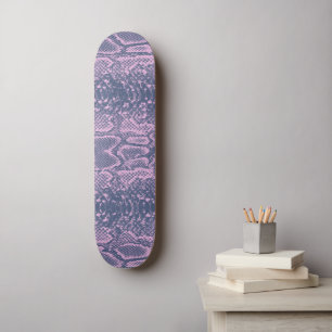 Skateboard Pink Snakeskin Animal Print
