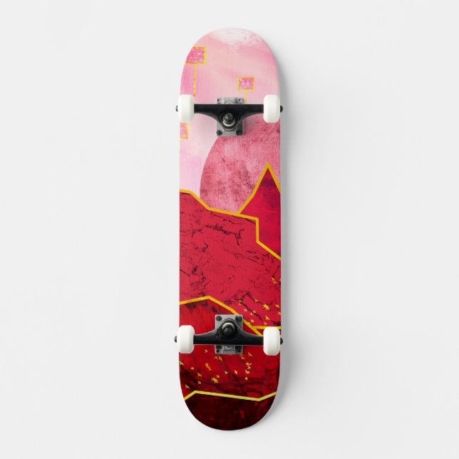 Skateboard Pink Sunset (Anverso)
