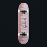 Skateboard Pinky Purpurina<br><div class="desc">Personaliza fácilmente esta cubierta de patinaje purpurina rosa personalizado. Un gran regalo para cualquier patinador chica. NO ES UN PURPURINA REAL</div>