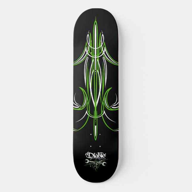 Skateboard Pinstriped | El Diablo Mag | Skate Deck (Anverso)